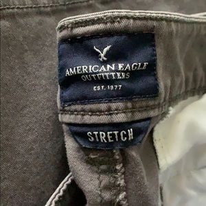 American eagle gray khakis.